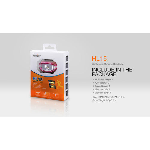 FENIX LED Headlight HL15 HL15PINK 1 piece