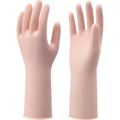 SHOWA 【매진 폐번】쇼와 천연 고무 장갑 러버 로브 2쌍입 라이트 오렌지 M사이즈 RUB-M2P 1조