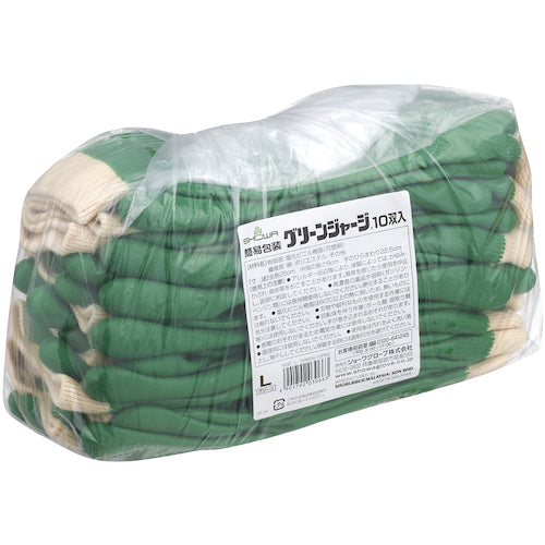 SHOWA PVC gloves bulk purchase, simple packaging, green jersey, 10 pairs, L size, NO600-L10P, 1 bag