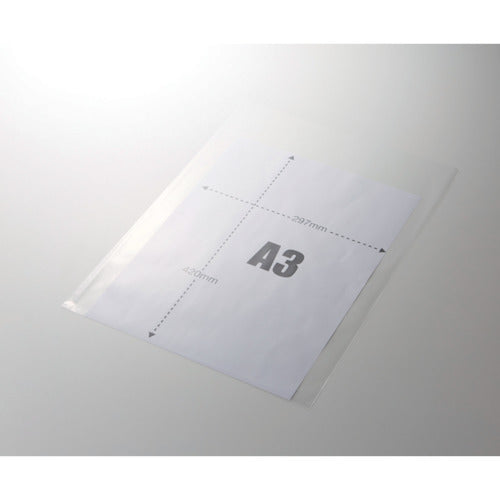 HEIKO OPP Bags, No Tape, Crystal Pack S-A3, 100 Sheets, 6739900 S31-43.5, 1 Bag