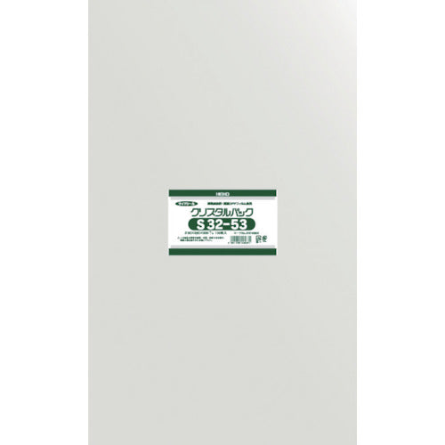 HEIKO OPP 봉투 테이프 없음 크리스탈 팩 S32-53 100장들이 6748800 S32-53 1봉