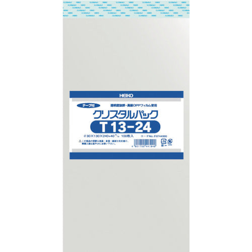 HEIKO OPP Bag with Tape Crystal Pack T13-24 100 Pieces 6744300 T13-24 1 Bag