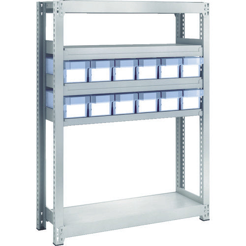 TRUSCO Steel Rack M2 Type Light-Medium Duty Shelf H1200 with Plastic Transparent Drawer Small x 12 M2-4335-C12 1 Unit