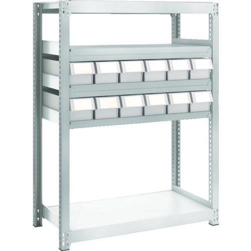 TRUSCCO 스틸 랙 M2형 경중량 선반 H1200 수지 NG 인출부 소X12 M2-4345-E12 1대