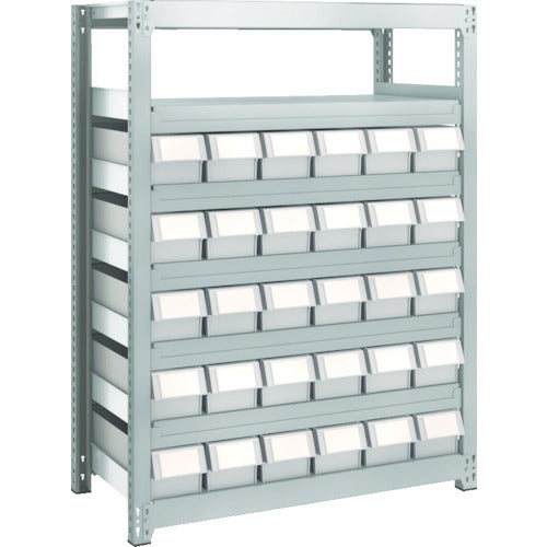 TRUSCO Steel Rack M2 Type Light-Medium Duty Shelf H1200 with Plastic NG Drawer Small X30 M2-4347-E30 1 Unit