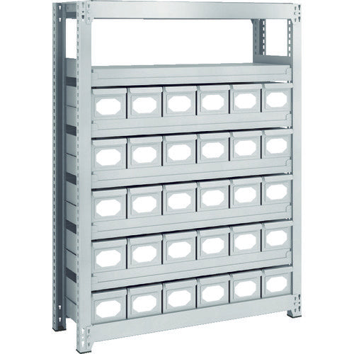 TRUSCO Steel Rack M2 Type Light-Medium Duty Shelf H1200 with Steel Drawer Small x30 M2-4337-A30 1 Unit