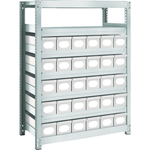 TRUSCO Steel Rack M2 Type Light-Medium Duty Shelf H1200 with Steel Drawer Small x30 M2-4347-A30 1 Unit