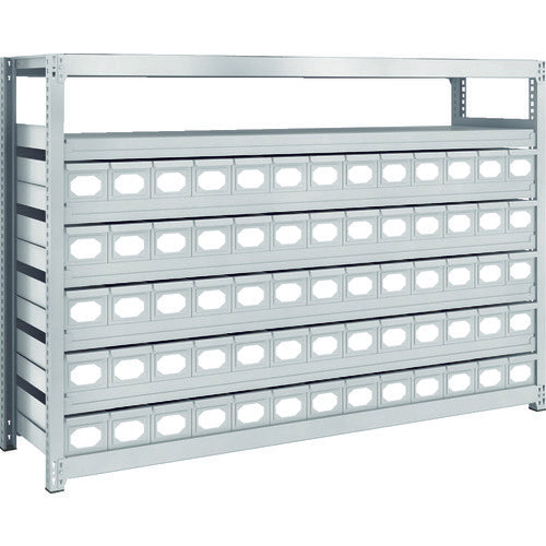 TRUSCO Steel Rack M2 Type Light-Medium Duty Shelf H1200 with Steel Drawer Small X65 M2-4647-A65 1 Unit