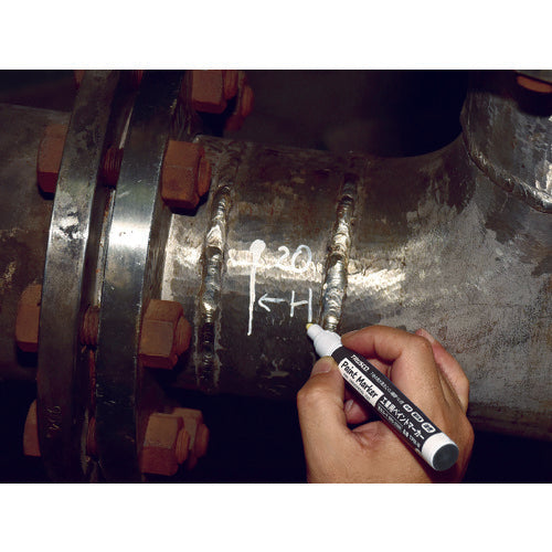 TRUSCO 工業用ペイントマーカー油性中字 黄 TPM-Y 1 本