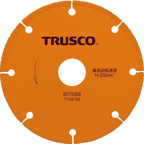 TRUSCO 溶着ダイヤモンドカッター マルチタイプ 105mm TYDM-105 1 枚