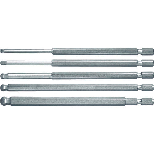 TRUSCO Long Ball Point Hex Bit 5-Piece Set THBAL-5SET 1 S