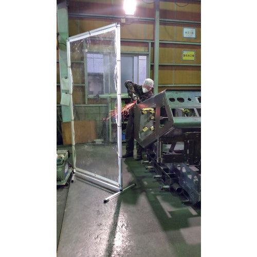 TRUSCO 알루미늄 충격 투명 방염 타입 W2000XH2000 AF-2020-TM 1대