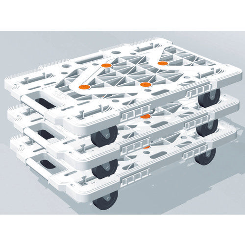 TRUSCO bulk purchase plastic platform truck Route van MPK-500-BK 6-unit set MPK-500-BK-M6 1 S
