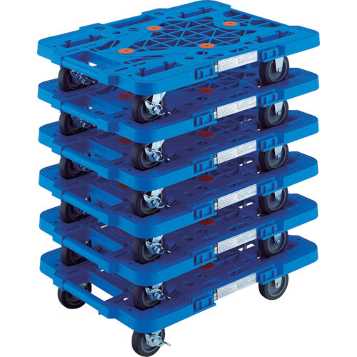 TRUSCO まとめ買い 樹脂製平台車 ルートバン MPK−500S−B 6台セット MPK-500S-B-M6 1 S