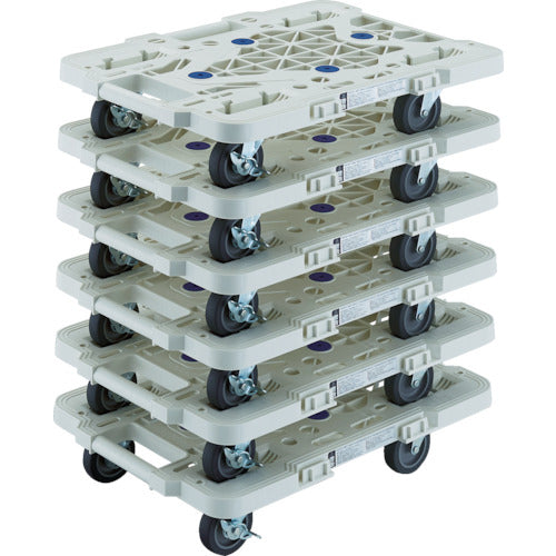 TRUSCO bulk purchase plastic platform truck Route van MPK-500JS-W 6-unit set MPK-500JS-W-M6 1 S