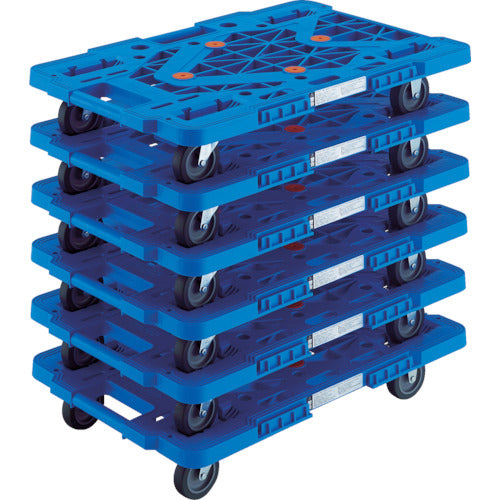 TRUSCO まとめ買い 樹脂製平台車 ルートバン MPK−600−B 6台セット MPK-600-B-M6 1 S