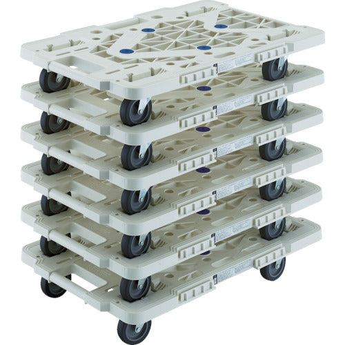 TRUSCO まとめ買い 樹脂製平台車 ルートバン MPK−600J−W 6台セット MPK-600J-W-M6 1 S