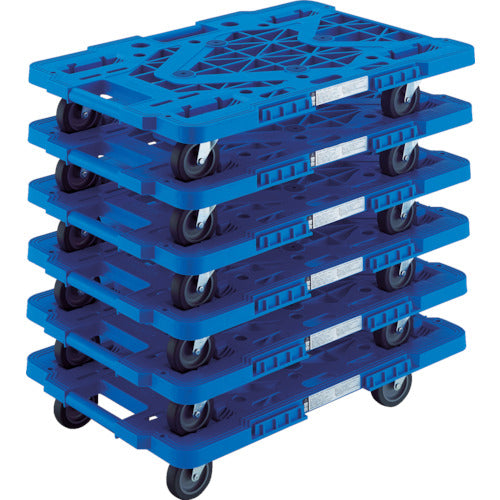 TRUSCO まとめ買い 樹脂製平台車 ルートバン MPK−600J−B 6台セット MPK-600J-B-M6 1 S