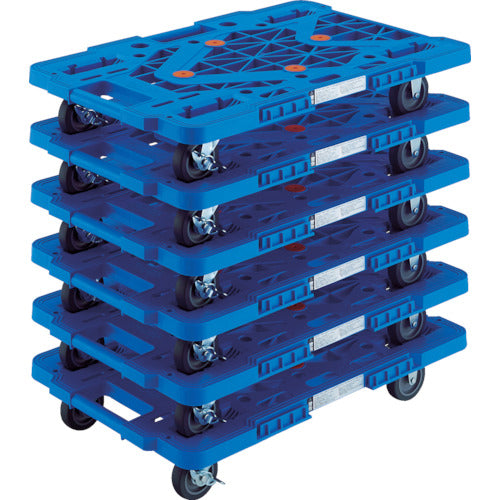 TRUSCO まとめ買い 樹脂製平台車 ルートバン MPK−600S−B 6台セット MPK-600S-B-M6 1 S