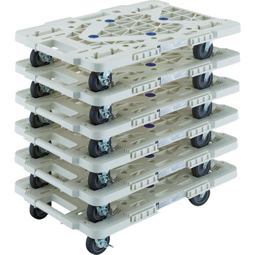 TRUSCO bulk purchase plastic platform truck Route van MPK-600JS-W 6-unit set MPK-600JS-W-M6 1 S