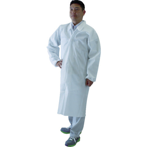 TRUSCO Elebreak (Corona discharge type antistatic nonwoven fabric) Lab coat TELP-H 1 piece