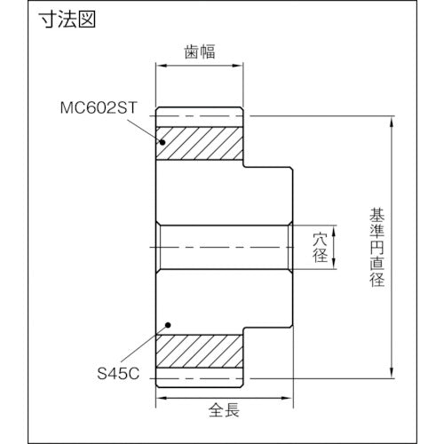 KHK 융착 평기어 NSU3-44 병치 NSU3-44 1개