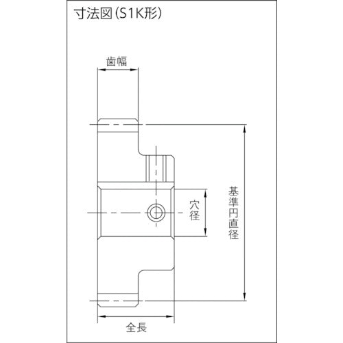 KHK Spur Gear SS1.5-28A, Regular Teeth SS1.5-28A, 1 Piece