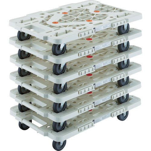 TRUSCCO 정리 구입 수지제 평대차 루트밴 MPK-600-W 6대 세트 MPK-600-W-M6 1 S