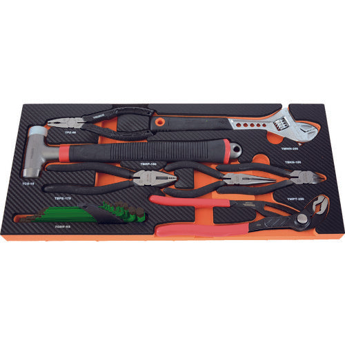 TRUSCO EVA 폼 블랙×오렌지 3단식 공구 상자용 저면 TPT55SF3 1장