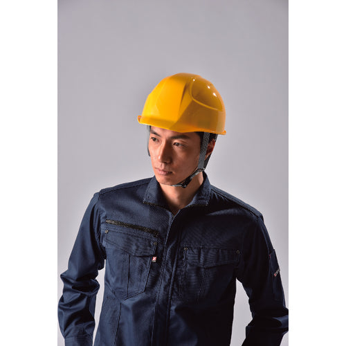 TRUSCO 超軽量ヘルメット“軽帽” 通気孔付 イエロー TD-AA17V-Y 1 個