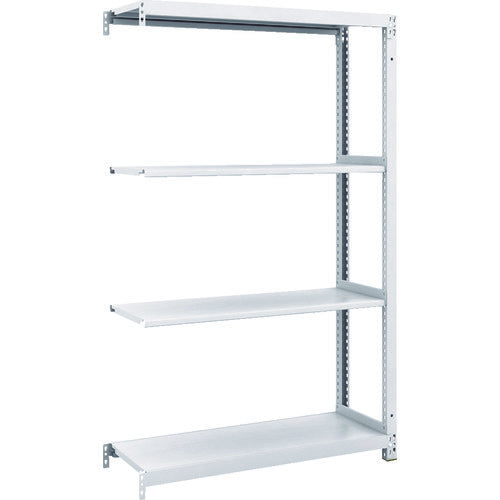 TRUSCO スチールラック M1型抗菌塗装ボルトレス軽量棚900X320XH1500 4段 連結 M1-5334B 1 台