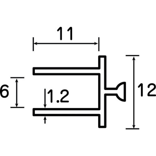 TRUSCO 5mmパネルアダプタA 1m 25mm角溝あり用 AFP5-1000 1 本