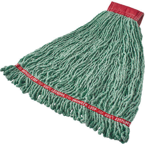 ラバーメイド 【売切廃番】クリーニングモップ スウィンガーループ 防縮加工 M グリーン RMC25206GN 1 個