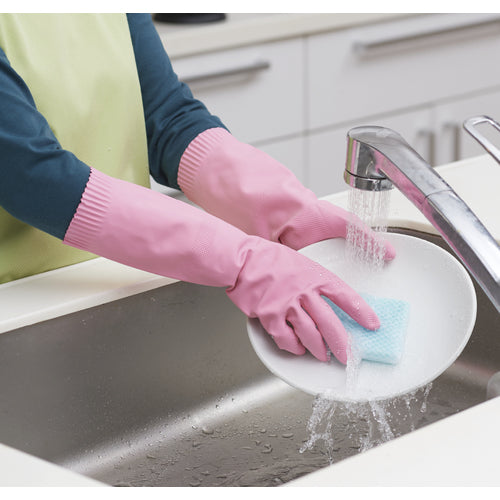 Towaron Natural Rubber Gloves Towarobe Natural Rubber Warm Gloves Pink M 200-PM 1 pair