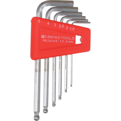 PB Swiss Tools Ball Hexagonal Wrench Set (without pack) 212H-5 1 S