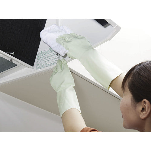 비니스터 염화 비닐 장갑 짠 로브 플 룰 중 앳 손 그린 M 756-M 1 쌍