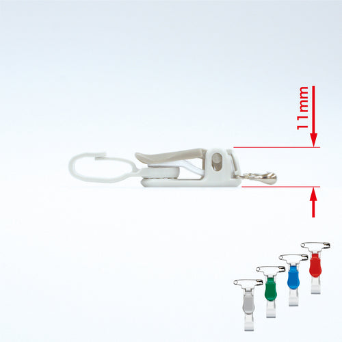 OP Name tag plastic clip with safety pin, gray (10 pieces) NX-13-GY 1 bag