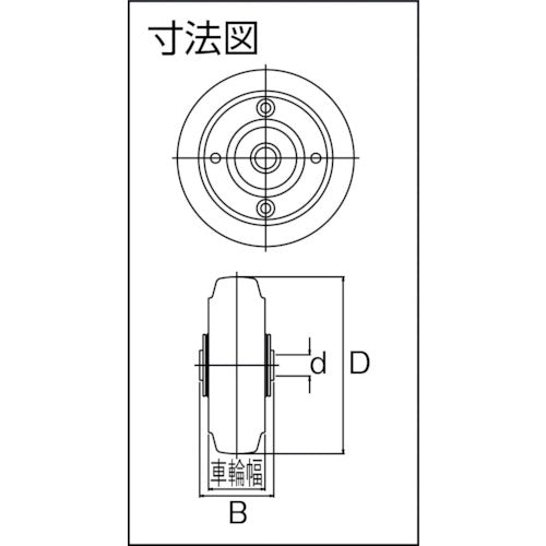ユーエイ アルミホイルゴム車輪のみ 250φ AW-250 1 個