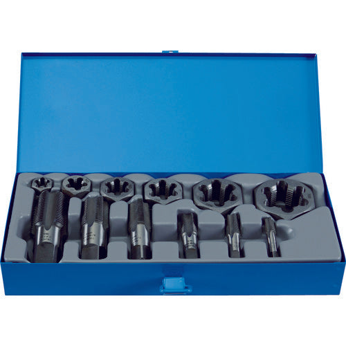 TRUSCO Hexagonal Sarae Nut Die Tap Set for PS Gas Pipe Screws THDT-PSSET 1 S