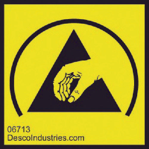 DESCO 라벨 ESD 보호 심볼 마크 2.5X2.5cm 1000매입 06713 1권