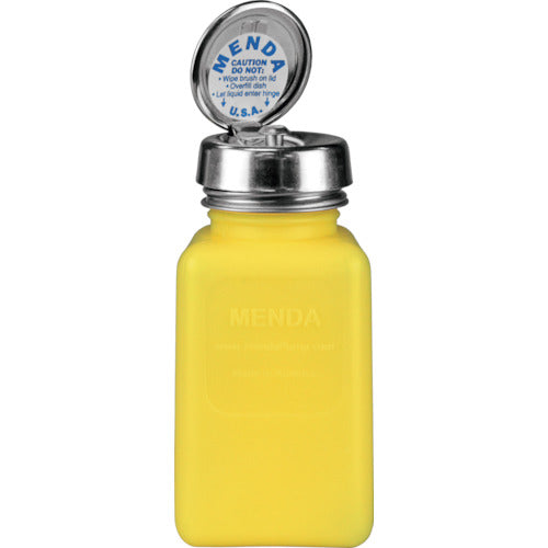 DESCO 静電気拡散性ボトル 黄色 ピュアタッチ HDPE 180cc 35267 1 個