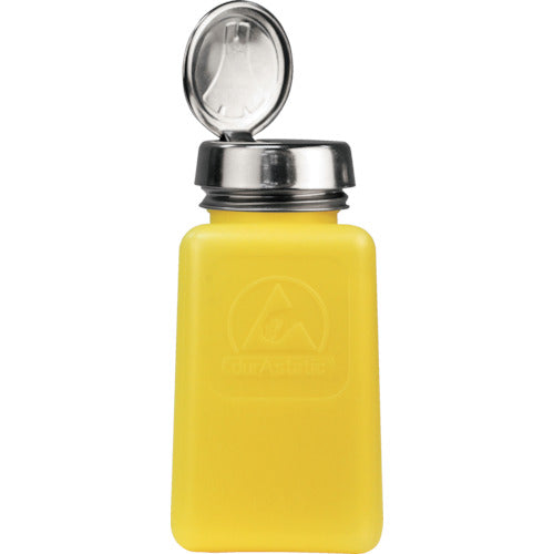 DESCO 静電気拡散性ボトル 黄色 ワンタッチ HDPE 180cc 35276 1 個