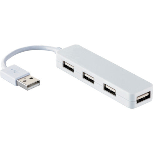 ELECOM USB2.0 허브 컴팩트 타입 4포트 화이트 U2H-SN4NBWH 1개