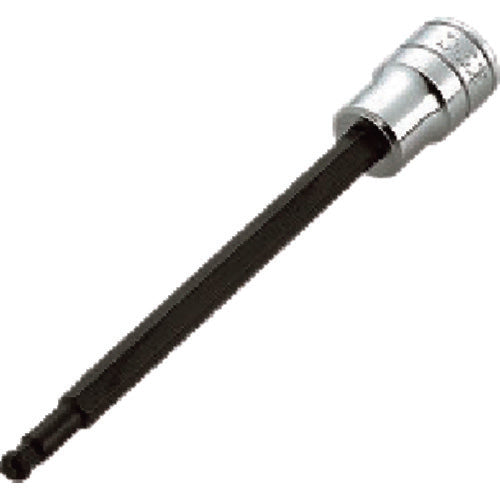 KTC 9.5 sq. Long Ball Point Hexagon Bit Socket Pack, Mounted Specifications BT3-06BPL-S 1 pc