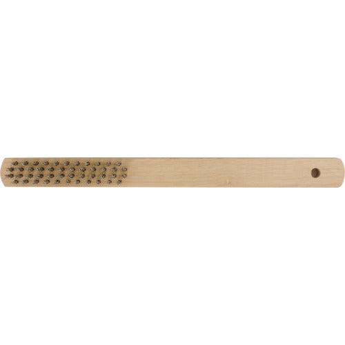Strong Tool Wooden Handle Wire Brush, 4 Rows, Stainless Steel Wire, Wire Diameter 0.3mm, 11808, 1 Piece