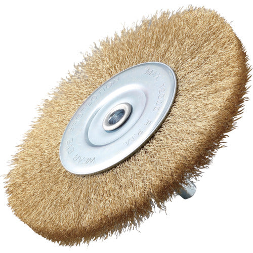 RELIEF Hexagonal Shaft Wheel Brush Brass Wire φ100mm 33162 1 pc
