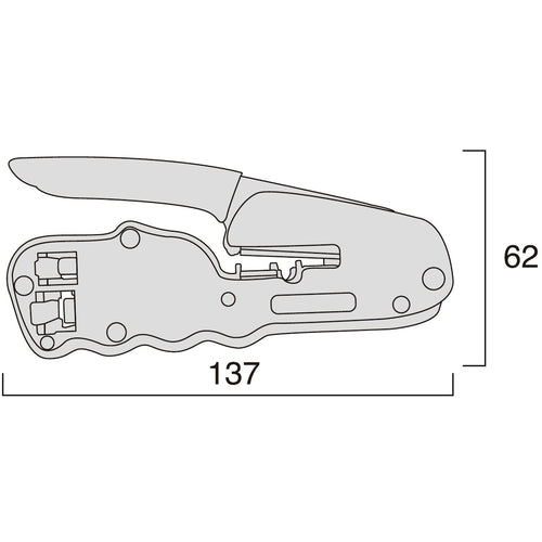 Fujiya Modular Plug Crimping Tool PP606-140 1 piece