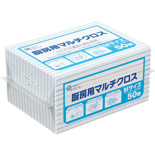 Elleair Kitchen Multi-Cloth Medium Size 50 Sheets x 18 Packs 703427 1 CS