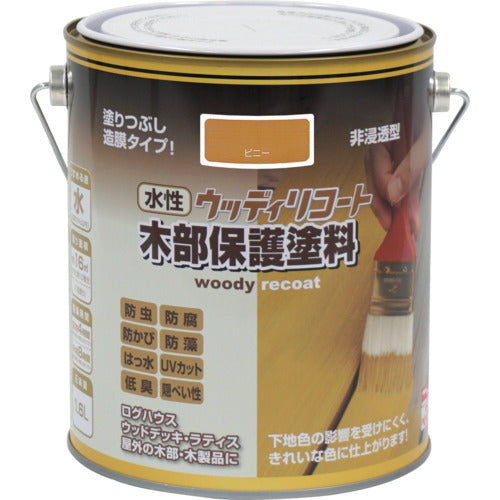 ニッぺ 水性ウッディリコート 1.6L ピニー 300N002−1.6 4976124549014 1 缶