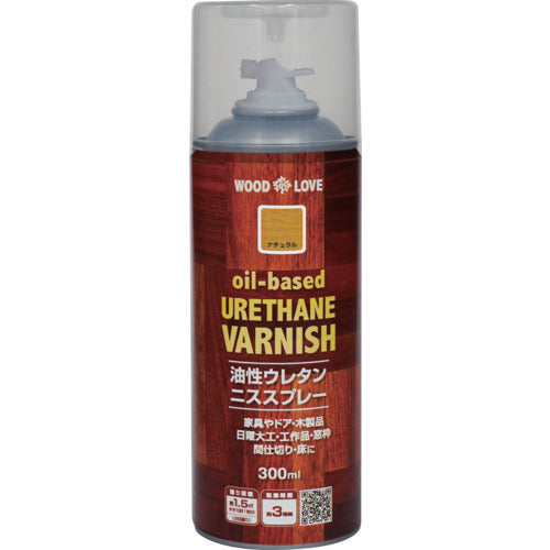 Nippe Oil-based Urethane Varnish Spray 300ml Natural 300T001-300 4976124516603 1 bottle